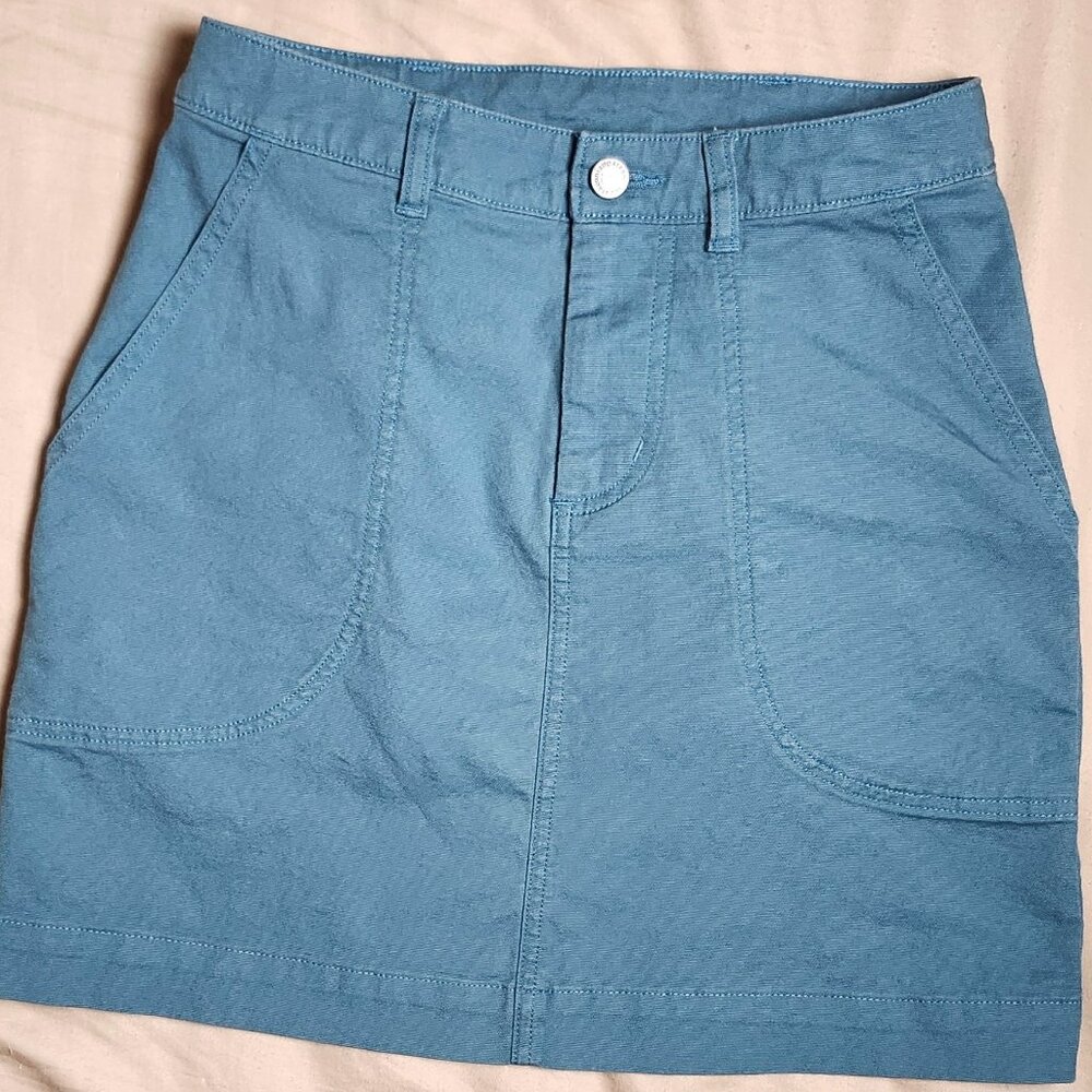 Patagonia Women’s Stand Up Skirt Tasmanian Teal Organic Cotton Size 2